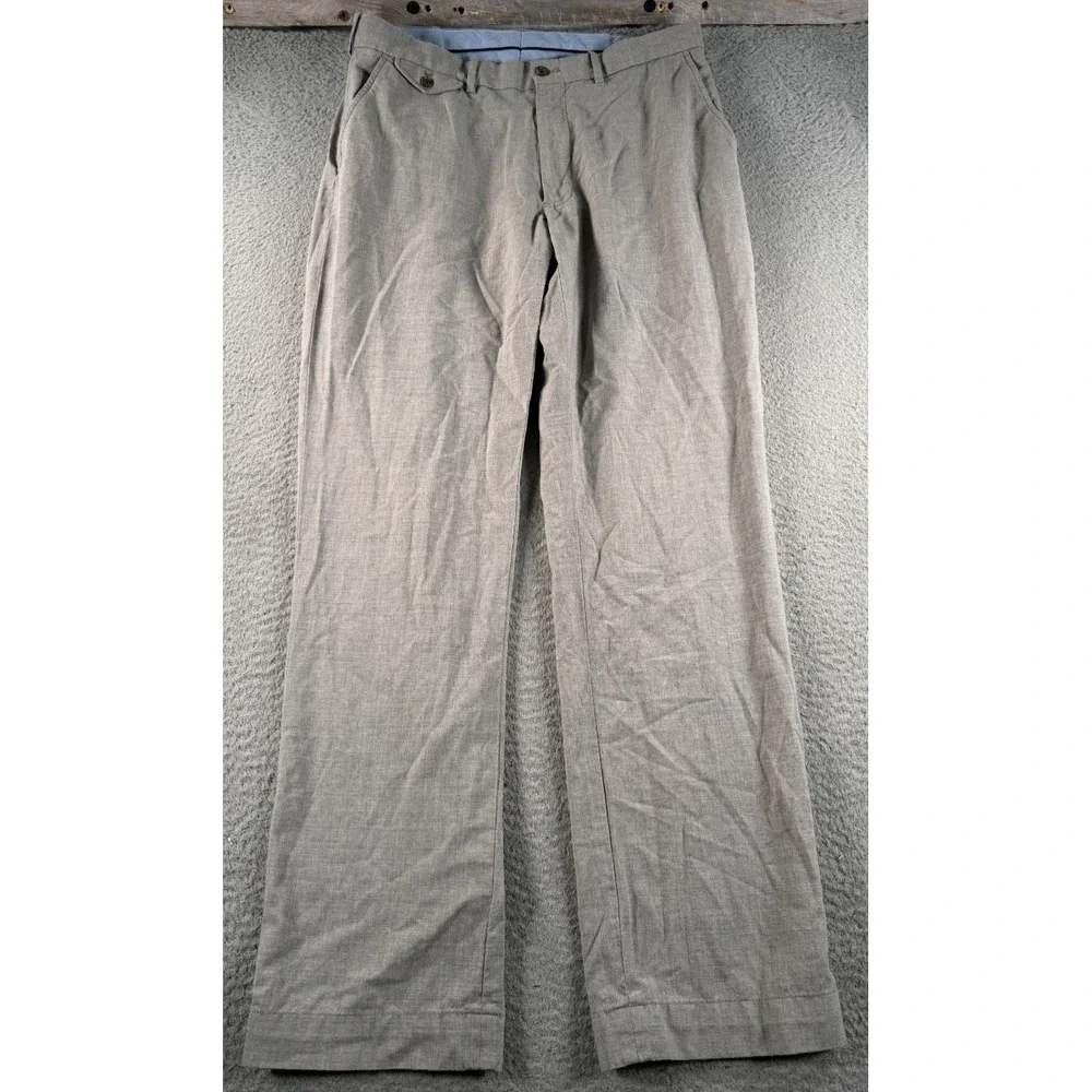 Polo Golf Ralph Lauren Dress Pants Mens 34x32 Gray Wool Straight Formal Business